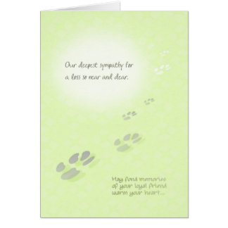 pet loss sympathy card