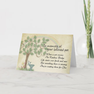 Pet loss sympathy card - pet waits for you
