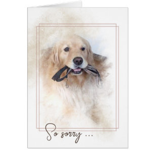 Pet Loss Sympathy Golden Retriever Cards