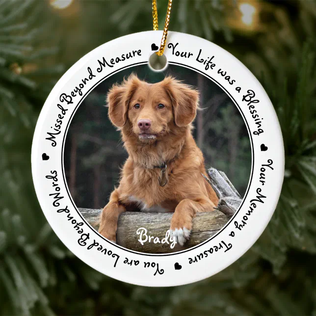 Pet Loss Sympathy Keepsake Dog Pet Memorial Ceramic Ornament | Zazzle