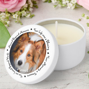 Pet Loss Sympathy Keepsake Dog Pet Memorial Mini Candle Favors