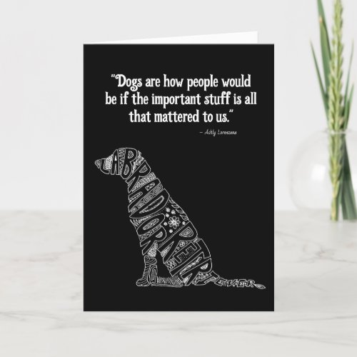 Pet Loss Sympathy Labrador Retriever Dog Card