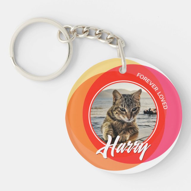 Pet Loss Sympathy Memorial Keepsake Symbol Keychain (Front)