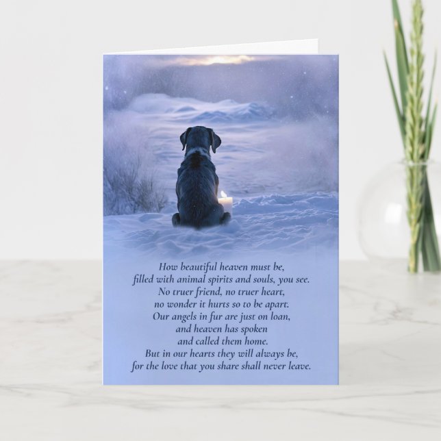 Pet Loss Sympathy Spiritual Loss of Dog Poem Card (Front)