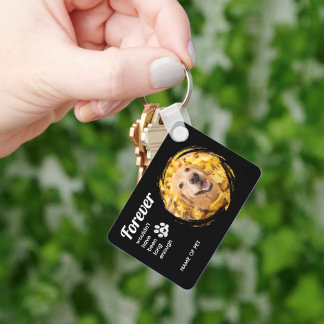 PET LOSS your photo and name Keychain
