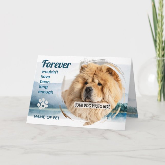 PET LOSS your photo & name Memorial Card (Creator Uploaded)