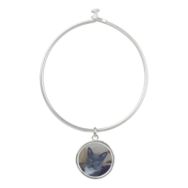 PET LOVE Bangle Bracelet with Charm (Front)