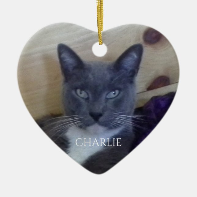 PET LOVE Ceramic Heart Ornament  (Front)