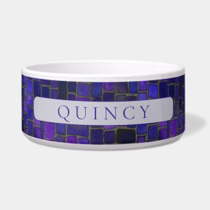 PET LOVE Ceramic Pet Bowl / Violet Mosaic