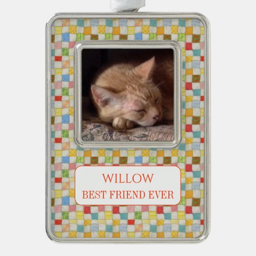 PET LOVE Framed Vert Ornament  Text  Quilt