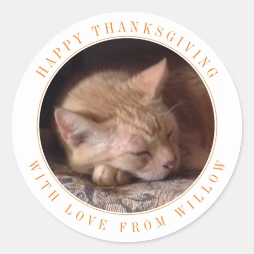 PET LOVE Large Round Thanksgiving Stickers