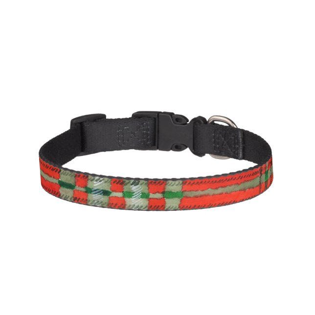 PET LOVE Pet Collar - Red Scott Tartan (Front)