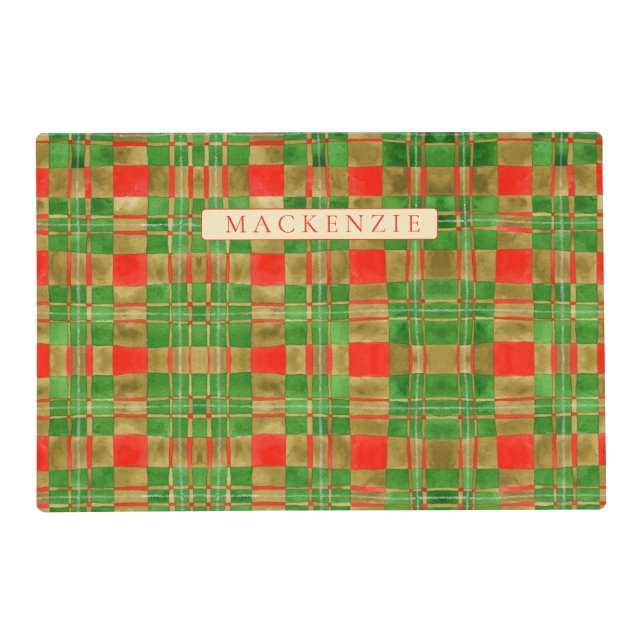PET LOVE Pet Placemat / Mac Gregor Tartan (Front)