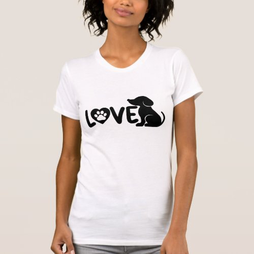 Pet Love quote Womens Canvas Slim Fit T_Shirt
