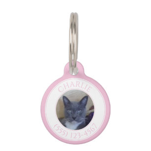 PET LOVE Round Pet Tag / Pink