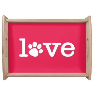 Pet love serving tray