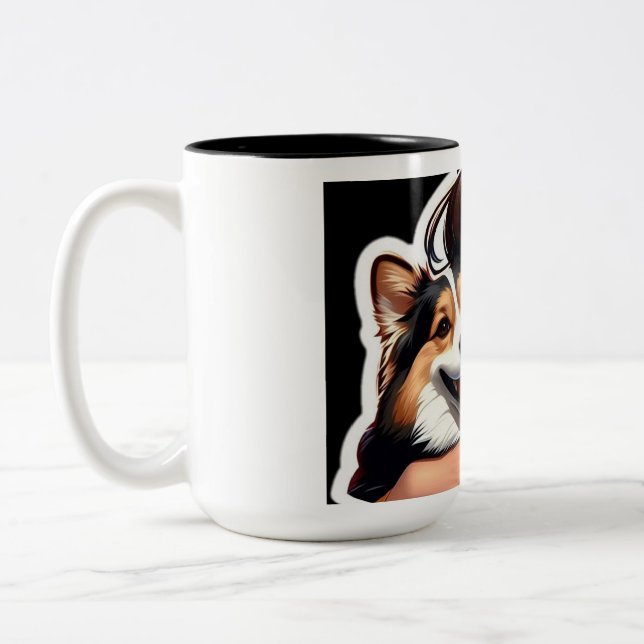 Pet love Two-Tone coffee mug (Left)