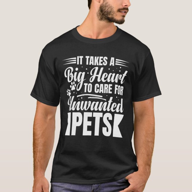 Pet Lover Animal Rescue Animal Shelter Worker Cat  T-Shirt (Front)