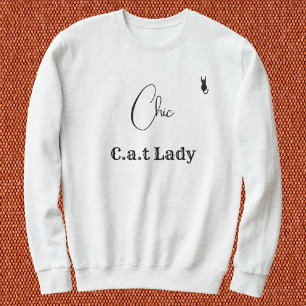 Pet Lover Ash And Black Script Customized Cat Mom Sweatshirt