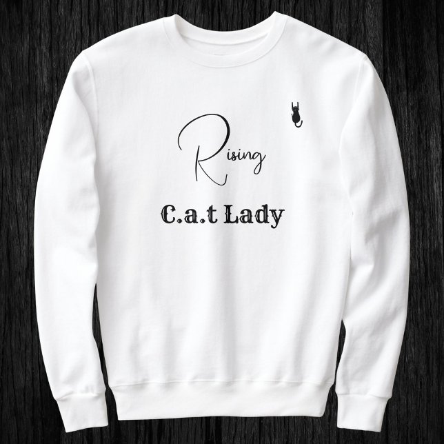Pet Lover Cat Mom White And Black Script Customize Sweatshirt (Creator Uploaded)