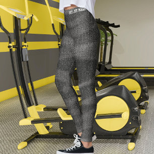 Pet Lover Faux Denim Black Jeans Texture Pattern Leggings