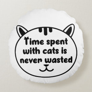 Pet Lover felling Round Pillow