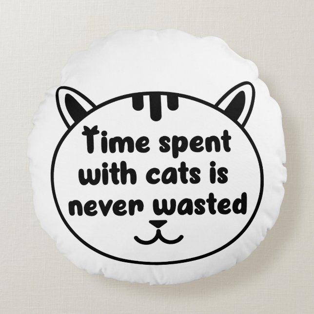 Pet Lover felling Round Pillow (Front)