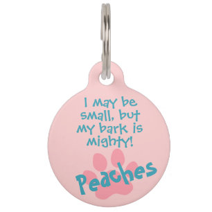 Pet Lover Funny Quote Peach Pink Lost ID Tag