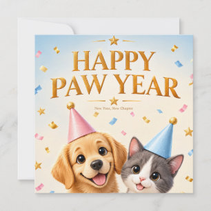 Pet Lover New Year Celebration Design  Invitation