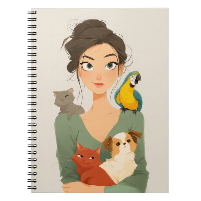 Pet Lover’s Cozy Portrait Notebook (Front)