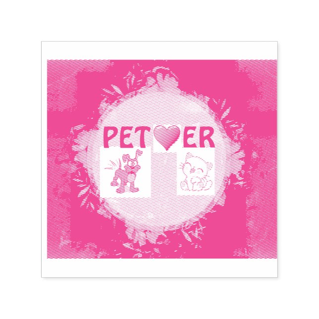 Pet Lover Self-Inking Rubber Stamp (Design)