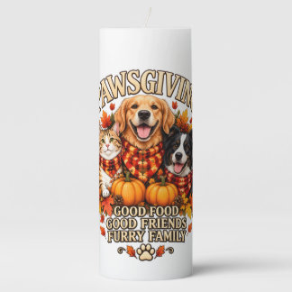 Pet Lover Thanksgiving Custom Family Men Women Kid Pillar Candle
