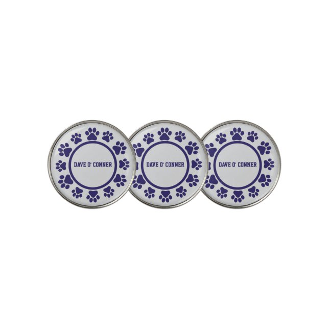 Pet Lovers Golf Ball Marker - Personalized Custom (3 Up)