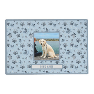 Pet Lovers Pet Paws Photo Name    Placemat