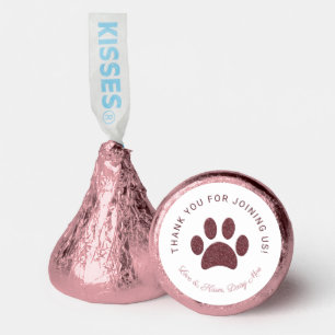 Pet Lovers Rose Gold Glitter Pet Birthday Party Hershey®'s Kisses®