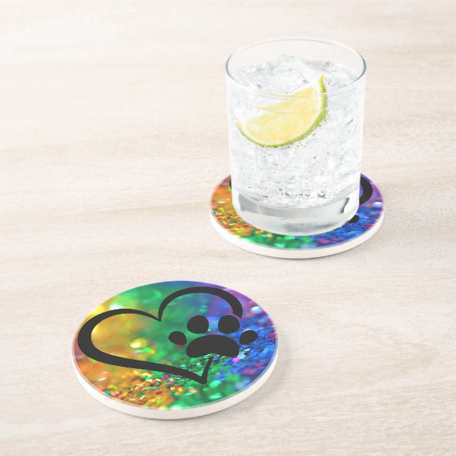 Pet Lovers Sandstone Coasters (Side)