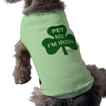 Pet Me I'm Irish St. Patrick's Day dog shirt