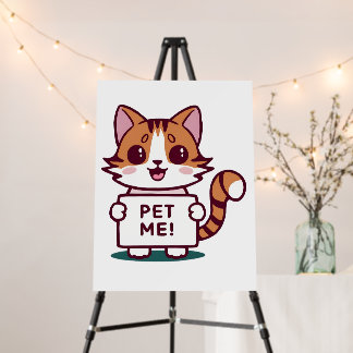 Pet Me Kitty Foam Board
