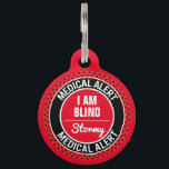Pet Medical Alert Custom First Responder ID Tag<br><div class="desc">Customizable with your pets name, medical concern and human contact info, this pet medical alert id tag will give you peace of mind in the event of an emergency. Fire and rescue responders will know what your pets medical concern is. This is a must have for any pet owner.</div>