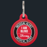 Pet Medical Alert Custom First Responder ID Tag<br><div class="desc">Customizable with your pets name, medical concern and human contact info, this pet medical alert id tag will give you peace of mind in the event of an emergency. Fire and rescue responders will know what your pets medical concern is. This is a must have for any pet owner.</div>