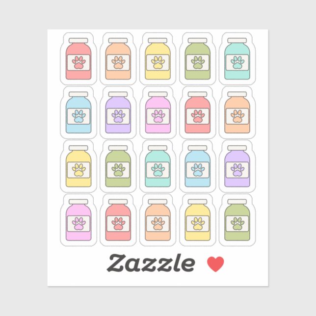 Pet Medication Rx Prescription Reminder Planner Sticker (Sheet)