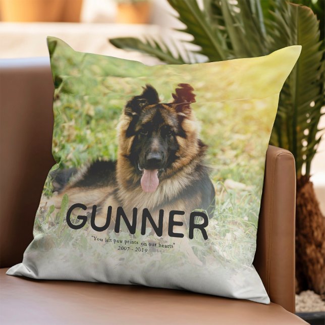 Pet Memorial - Add Your Photo Throw Pillow (Creator Uploaded)