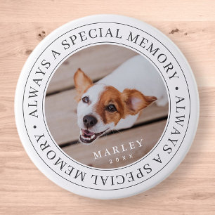 Pet Memorial Always a Special Memory Modern Photo Button