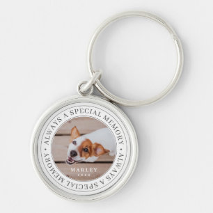 Pet Memorial Always a Special Memory Modern Photo Keychain
