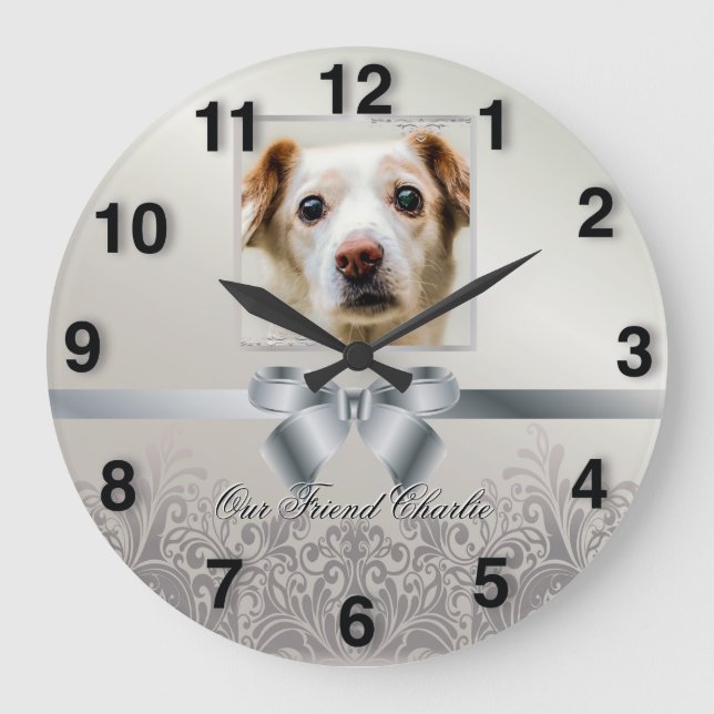 Pet Memorial Anniversary Large Clock (Front)