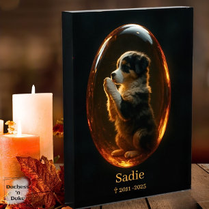 Pet Memorial Australian Shepherd Amber Canvas  Print