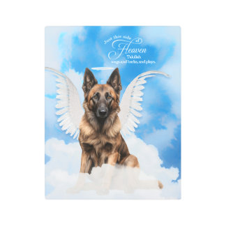 Pet Memorial Belgian Tervuren with Dog's Name Metal Print