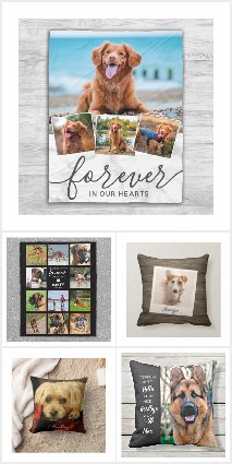 Pet Memorial Blankets and Cushions