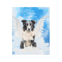 Pet Memorial Border Collie Dog with Dog's Name