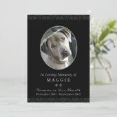 Pet Memorial Card 5"x7" Black Oval Photo Frame (Standing Front)